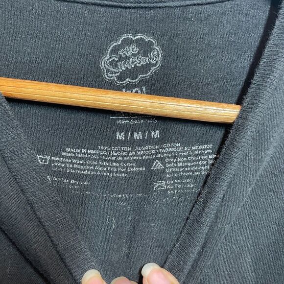 The Simpsons Skeleton Family Graphic T-Shirt Size Medium Halloween Theme Black - Picture 5 of 7